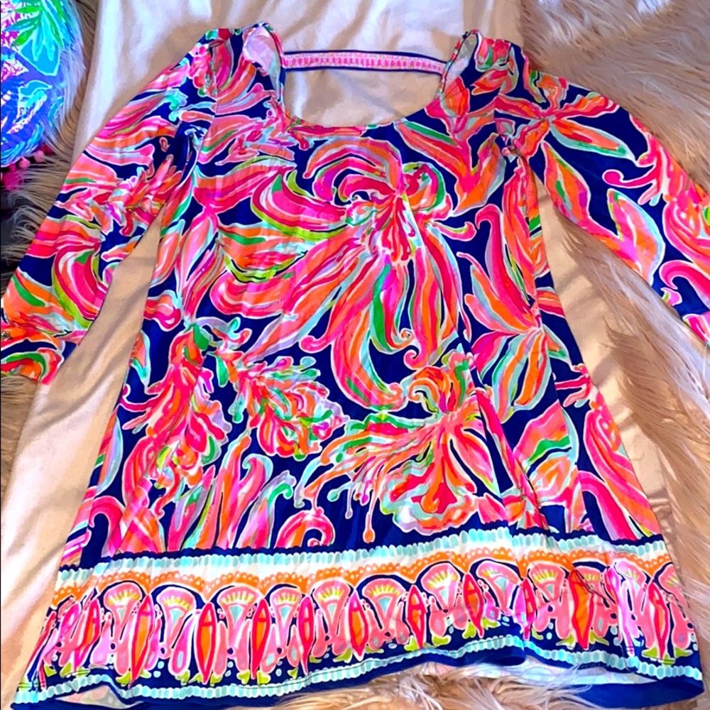 Neon Lilly Pulitzer long sleeve dress